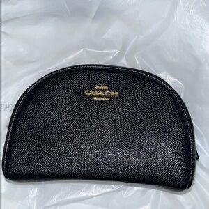 Coach Black Leather Cosmetic Case